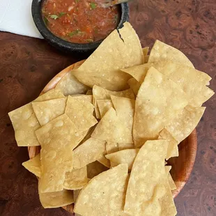 Complimentary chips and salsa (salsa was not hot at all...)