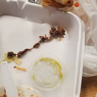 Meat which was more like only fat and not chopped