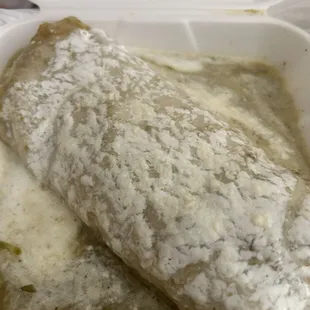 Chili Verde Grilled Chicken Super Burrito (Tastes better than it looks)