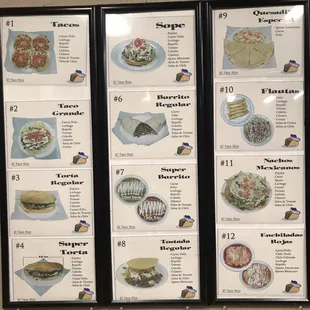 sushi and sashimi, menu