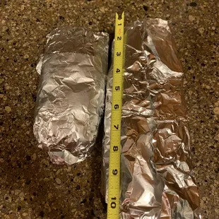 Check out the size of these burritos!!!