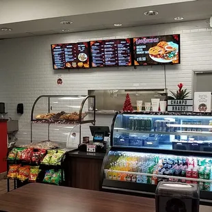 Front counter located inside Bill Wright toyota service customer waiting room.