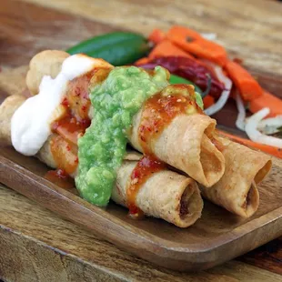 Taquitos made to order! Never frozen!