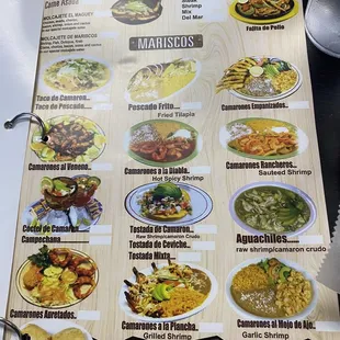 the menu