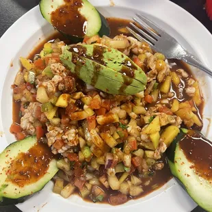 Mango shrimp ceviche
