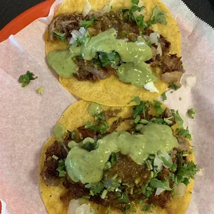 Carnitas tacos with homemade tortillas