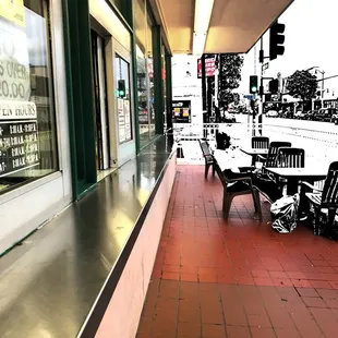 outside