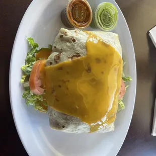 The California Burrito with shredded chicken