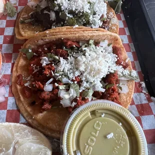 two tacos and a lemon