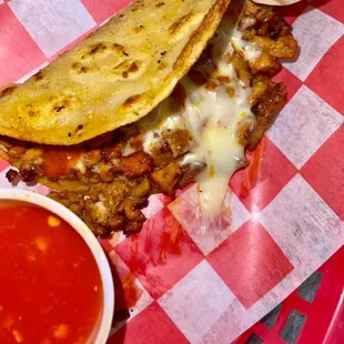 Mini Pastor Quesadilla