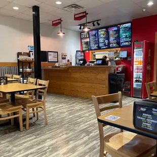 the inside of a restaurant