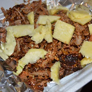 a close up of a plate of food