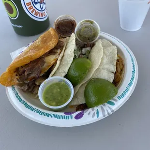Birria, al pastor, lengua and cabeza