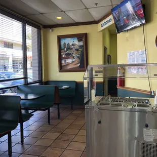 View of the dining area.