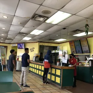 View of the order counter.