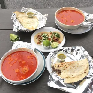 Menudo is a Mexican soup made of tripe. They usually have it on the weekends only.