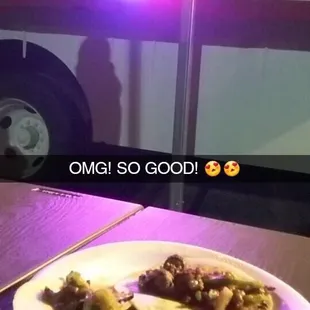 a plate of food on a table