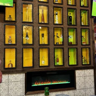 The wall of special tequila