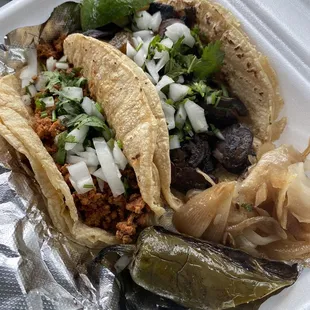 Mushroom/veggie and chorizo