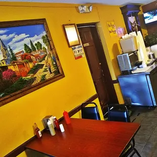 the interior of a restaurant