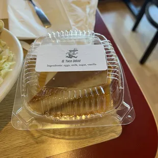 Flan was amazingly creamy.