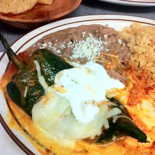 Chile Relleno ... Missing the egg batter! Gross!