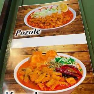a menu for a mexican restaurant
