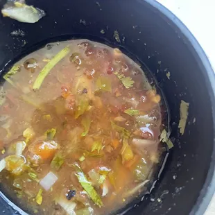 Disgusting oily some form of salsa oil tomatoes in the salad. You could tell that they are a day old or maybe not such a good tomato.