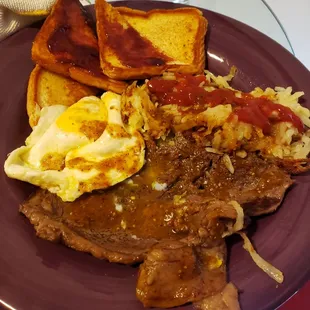 Steak and eggs