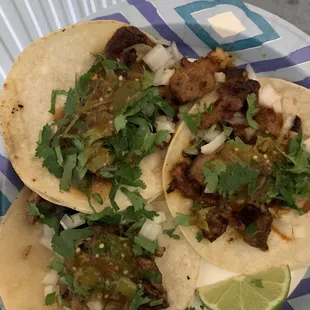 2 al pastor &amp; 1 carne asada taco = $6