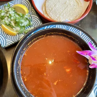 Tripe soup. Wanted to try it but it wasn't my thing