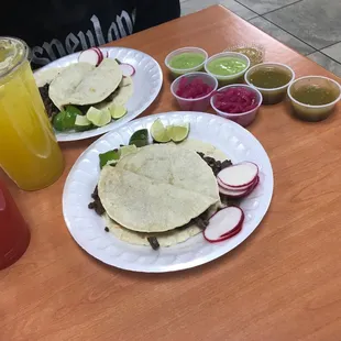 My favorite taco spot. They make their own tortillas and have lime infused red onions.