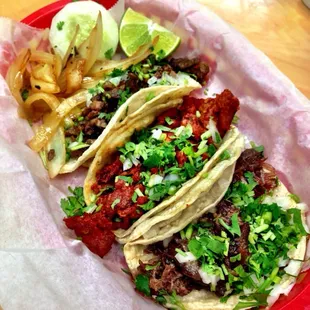 Tacos (barbacoa, pastor, &amp; asada)