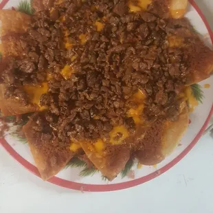 a plate of nachos