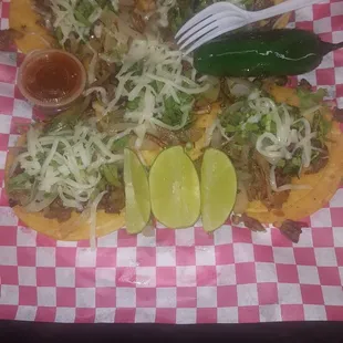 a plate of mexican food