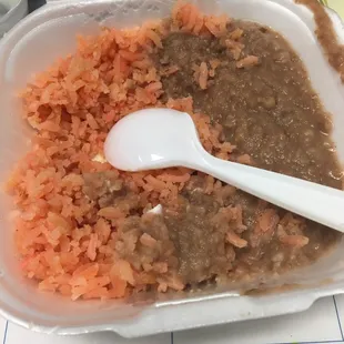 Beans and rice is not good! I paid $4 for the beans and rice as a side. Not worth it!!! Everything else I tried was delicious!
