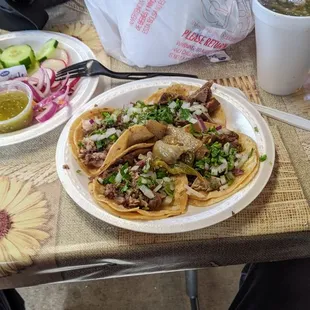 my tacos &amp; birria , menudo &amp; later beef sopa  all for home