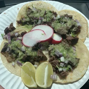 Tacos de Lengua con chile verde