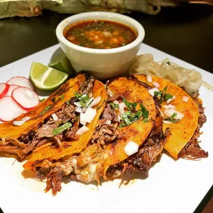a plate of mexican food