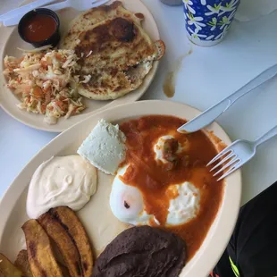 a plate of mexican food