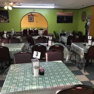 A ton of seating inside