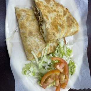 Chorizo breakfast quesadilla