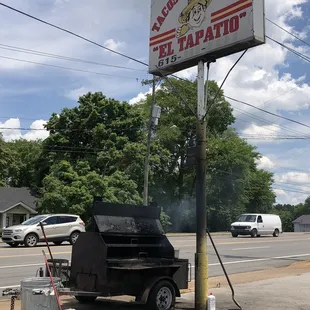 It&apos;s a southern thing (I guess) to cook the meat outside. It gave all of our burritos a smokey flavor