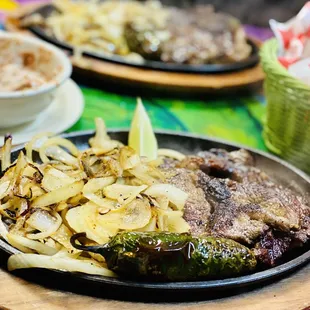 Double "Ribeye" carne asada w/grilled onions. YUM! :)'