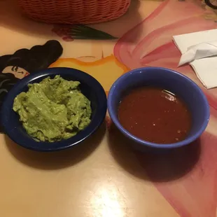 Guacamole and salsa