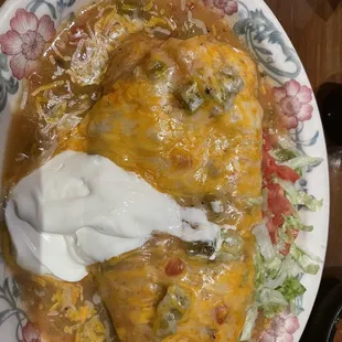 Shredded beef chimichanga