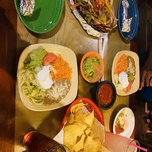 Fajitas for Two with all the fixings!!