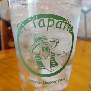 a glass of water