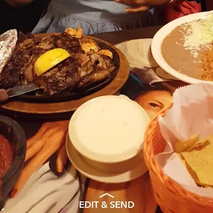 A small view of our table. Delicious!