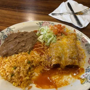 Beef Enchilada Plate